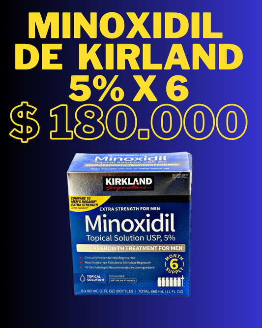 Minoxidil de Kirland 5% X 6